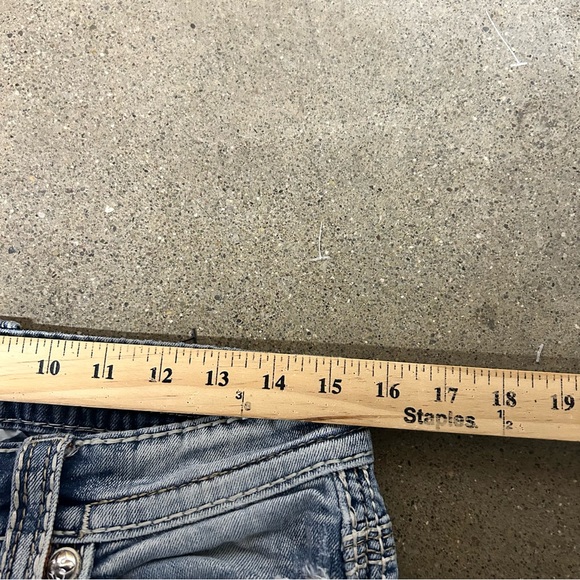 Rock Revival Jeans Mens 30x30 Blue Tom Straight Embroidered Grunge Hip Hop 2000s - Picture 5 of 10